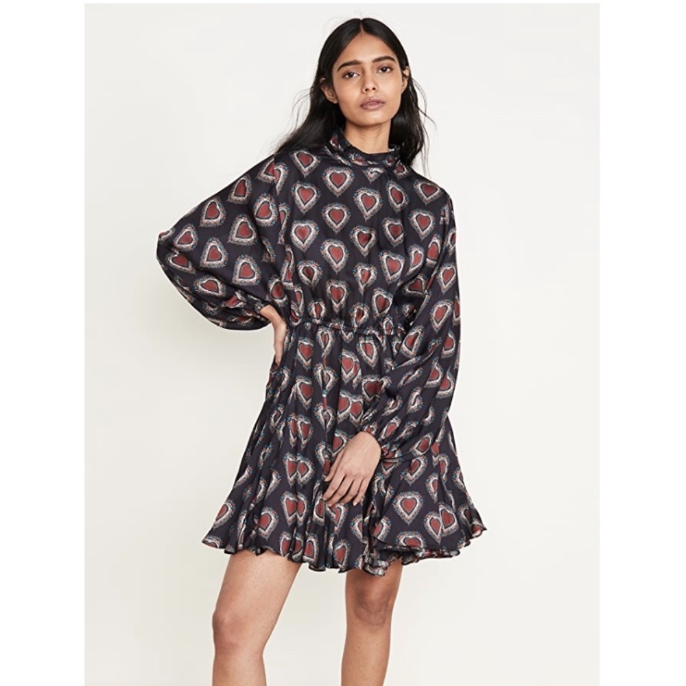 RHODE Caroline Mock Neck Mini Dress